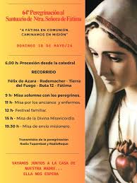 Misiones participará este domingo 10 de mayo en la 64° Peregrinación a Fátima fatima 2026
