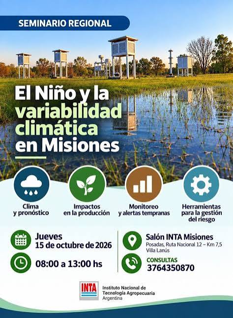 Misiones analizará el impacto de El Niño y las herramientas para anticipar eventos climáticos extremos